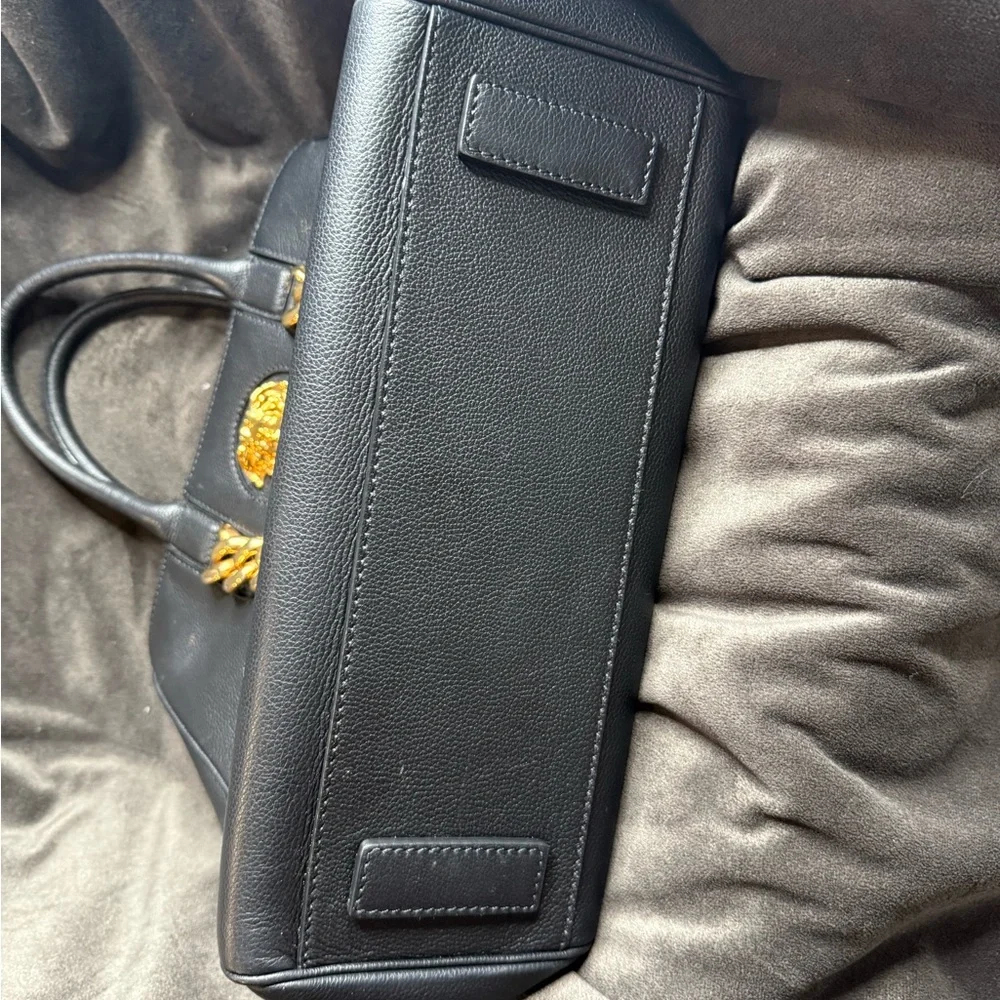 Versace Black and Gold Medusa Satchel - Picture 3 of 5